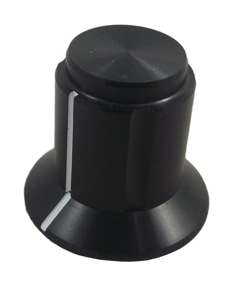 Multicomp Kb00046 Knob, Al, 12.7/18.8mm, Black, 6.4mm