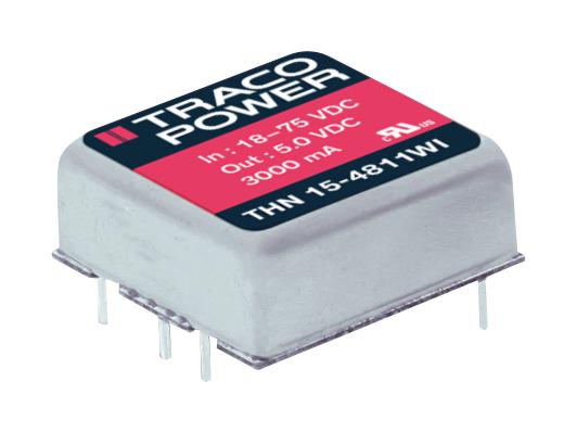 TRACO Power Thn 15-4822Wi Dc/dc Converter, 15W, +/-12V, 0.625A