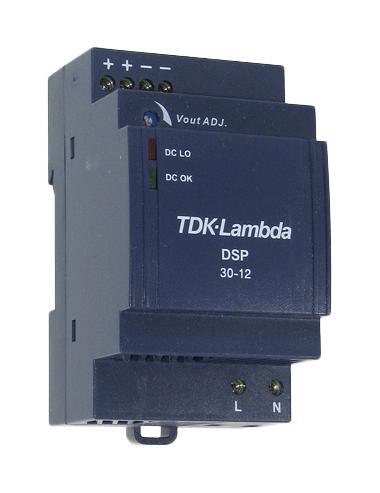 TDK-Lambda Dsp30-12 Power Supply, Din-Rail, 12V, 2.1A, 25W