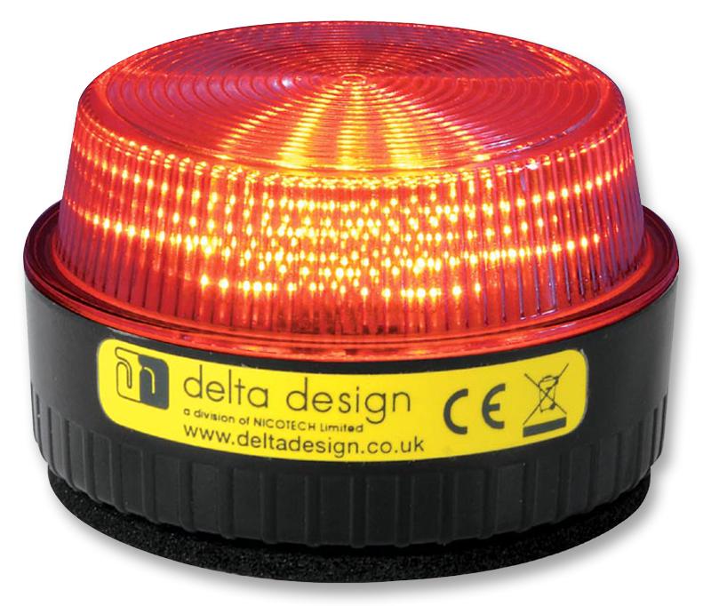 Delta Design 44500301 Beacon, Led, Lp, 100Vac, 24Vdc, Red