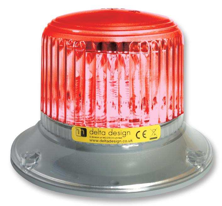 Delta Design 44805301 Beacon, Led, Mx, 110-230V, Red