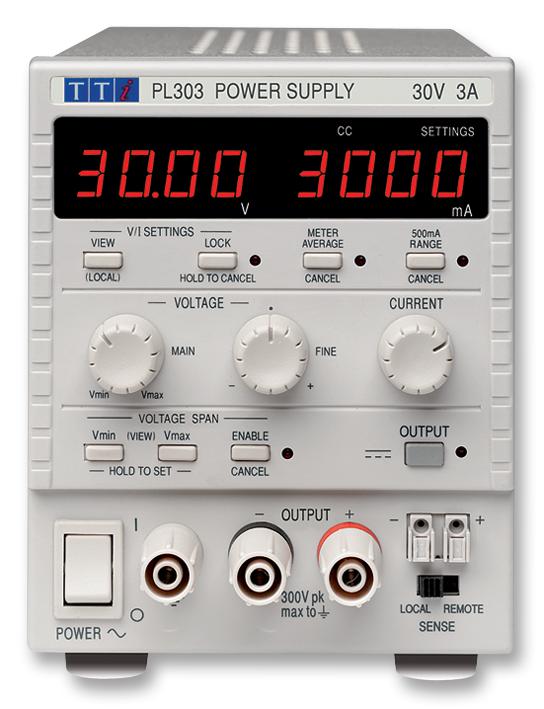 Aim-Tti Instruments Pl303 Power Supply, 1Ch, 30V, 3A, Adjustable