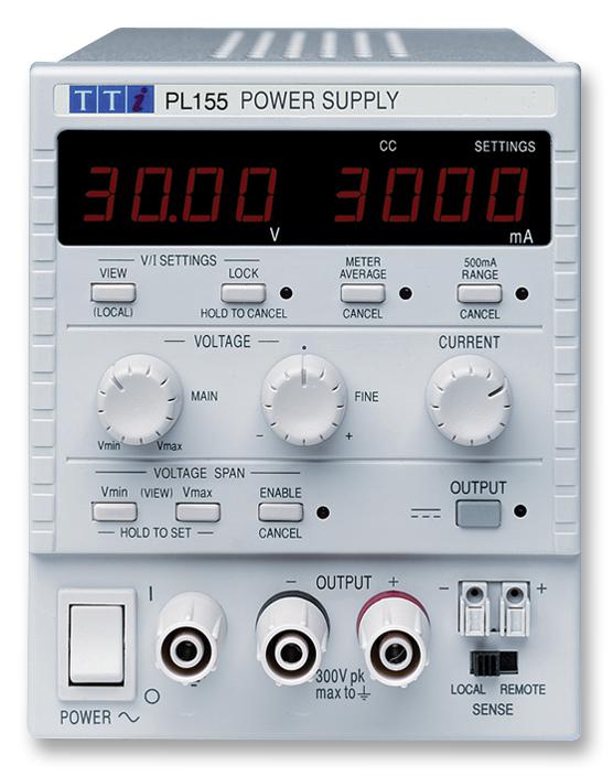 Aim-Tti Instruments Pl155 Power Supply, 1Ch, 15V, 5A, Adjustable