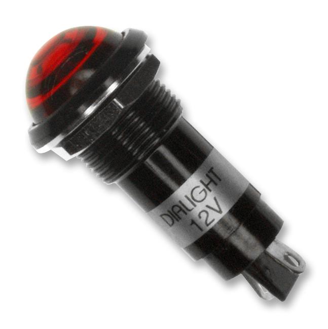 Dialight 616-1132-130F Led Indicator, 12V, Red