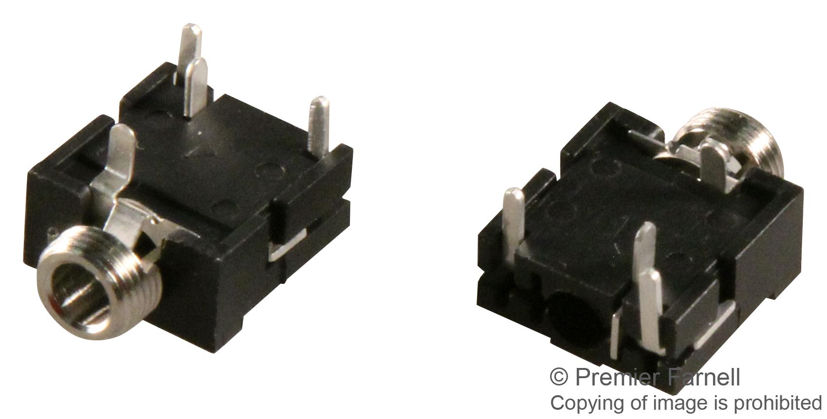 SCHURTER 4832.232 Receptacle, 3.5mm Phono, Tht, R/a, 3Way