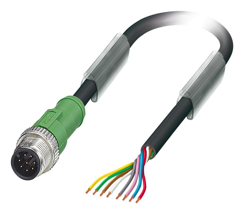 Phoenix Contact 1522516 Sensor Cord, 8P, M12 Plug-Free End, 5M