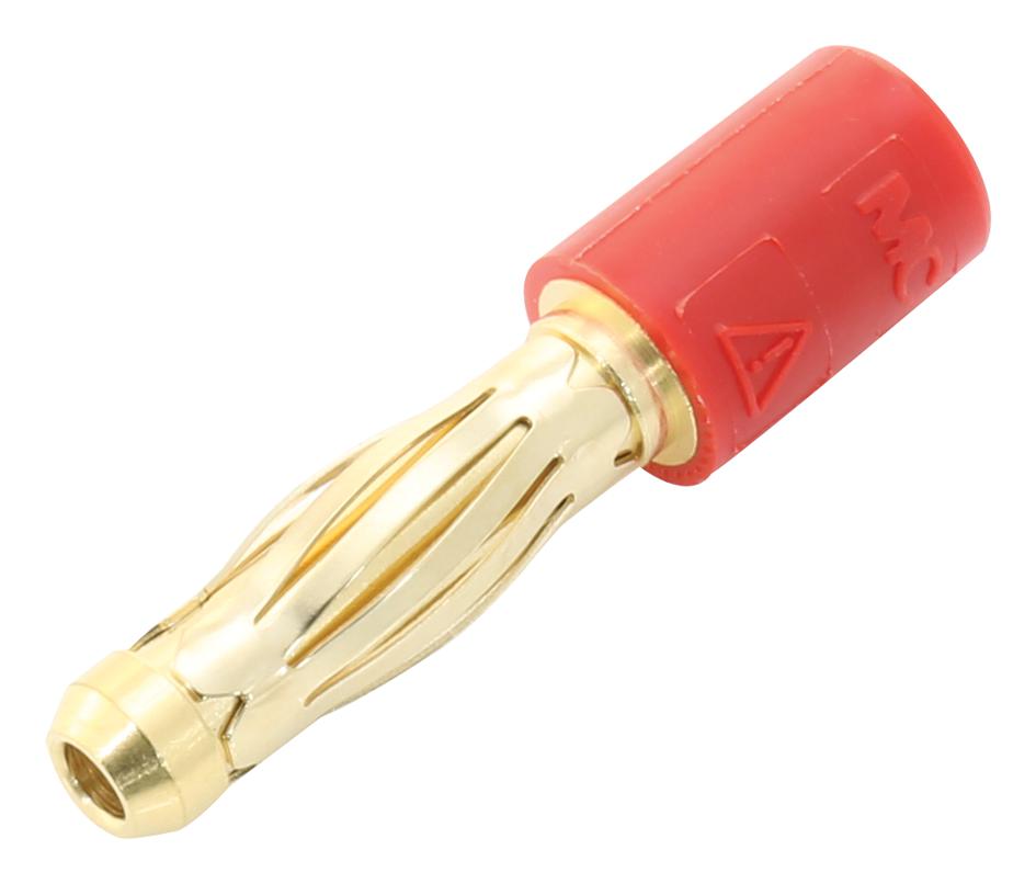 Staubli 24.0106-1 Adaptor, Test, 4mm Plg-2mm Skt, Red