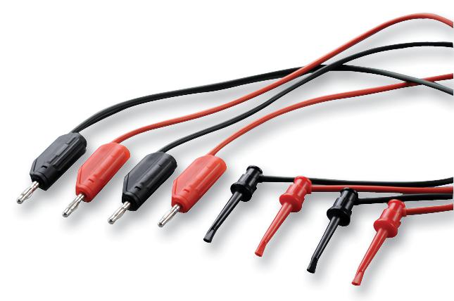 Keysight Technologies E3600A-100 Test Lead Set, Blk, Red, 530mm, 60V, 5A