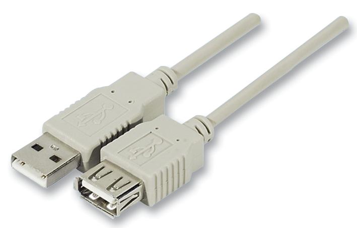 Pro Signal 531401 Lead, Usb2.0, M/f, 3M, Beige