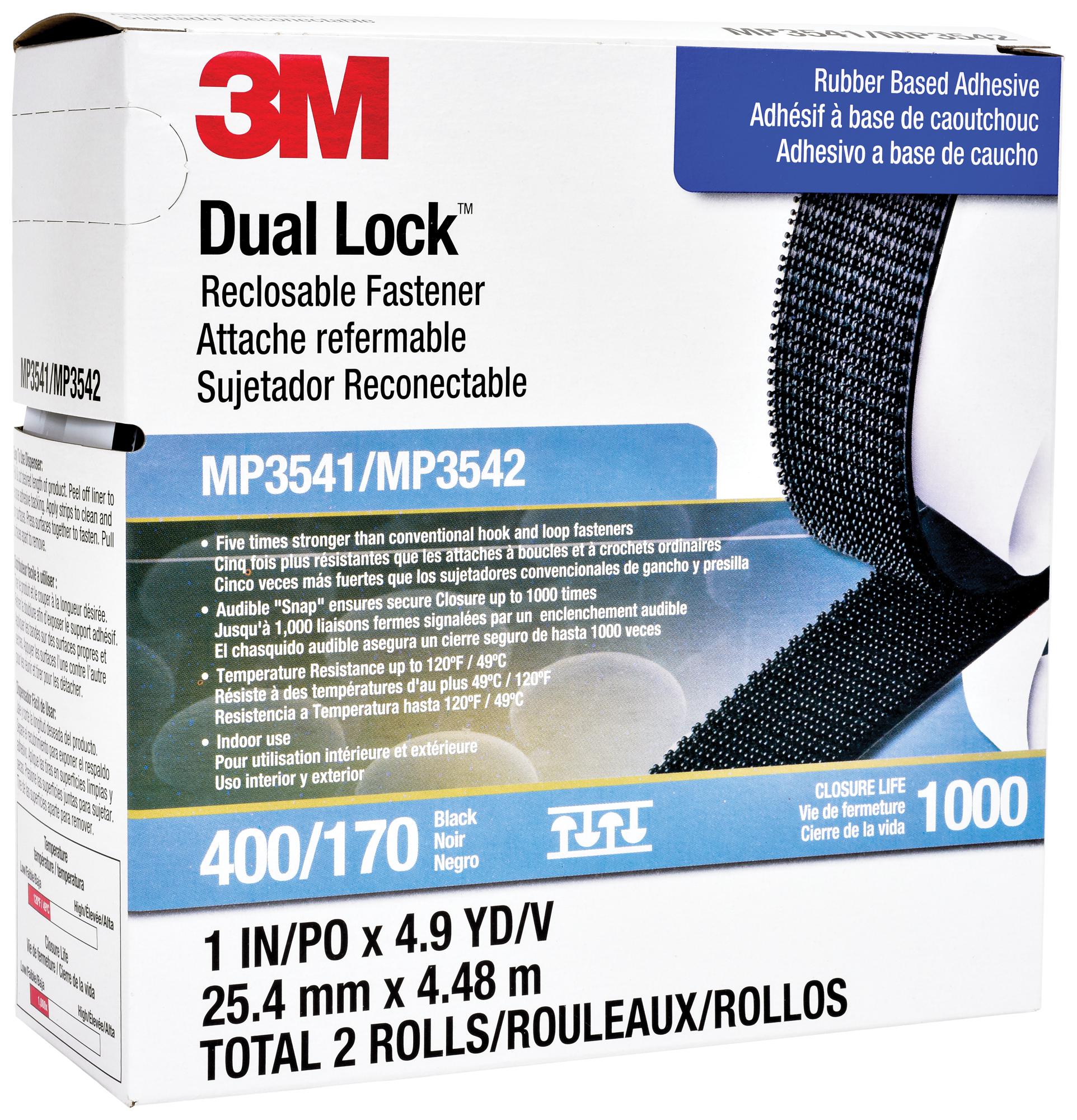 3M Mp-3541/42 Black Fastener, Hook And Loop, 4.48 M