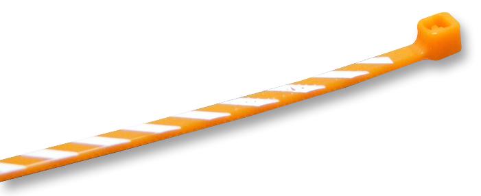 Panduit Plt1M-L3-10 Cable Tie, Orange/white, 102mm, Pk50