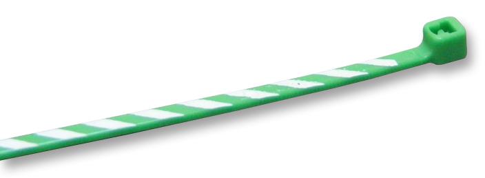 Panduit Plt1M-L5-10 Cable Tie, Green/white, 102mm, Pk50