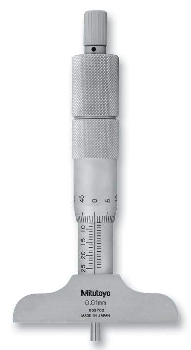 Mitutoyo 129-110 Depth Micrometer 0-75mm 60mm Base