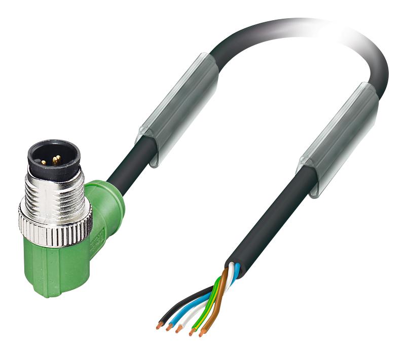 Phoenix Contact 1669796 Sensor Cord, 5P, M12 Plug-Free End, 1.5M