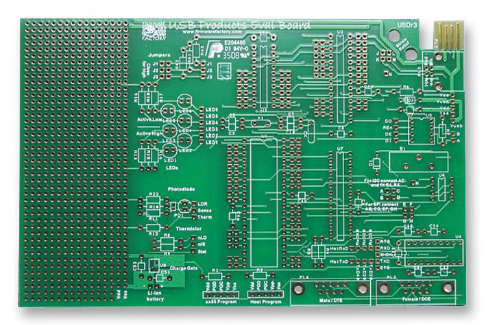 Hexwax Usb-Eval Evaluation Board, Usb, Rs232, Rs485