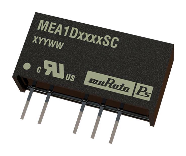 Murata Power Solutions Mea1D0505Sc Converter, Dc/dc, Sil, 1W, 5V