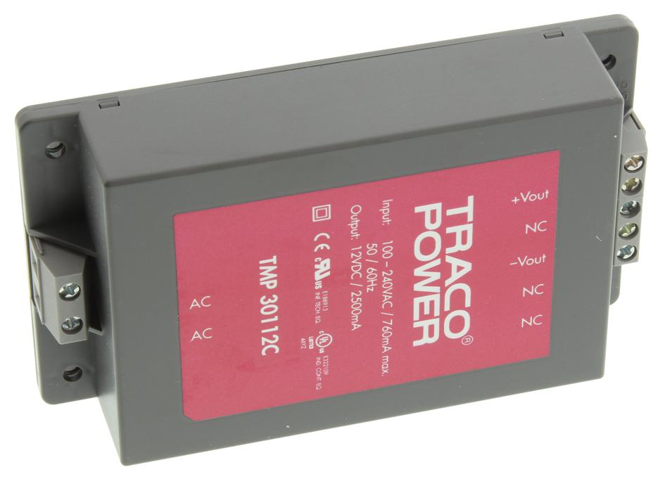 TRACO Power Tmp 30112C Converter, Ac/dc, 12V, 2.5A/30W, Module