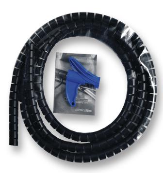 HellermannTyton 161-64201 Sleeving, Spiral, 16mm, Black, 25M