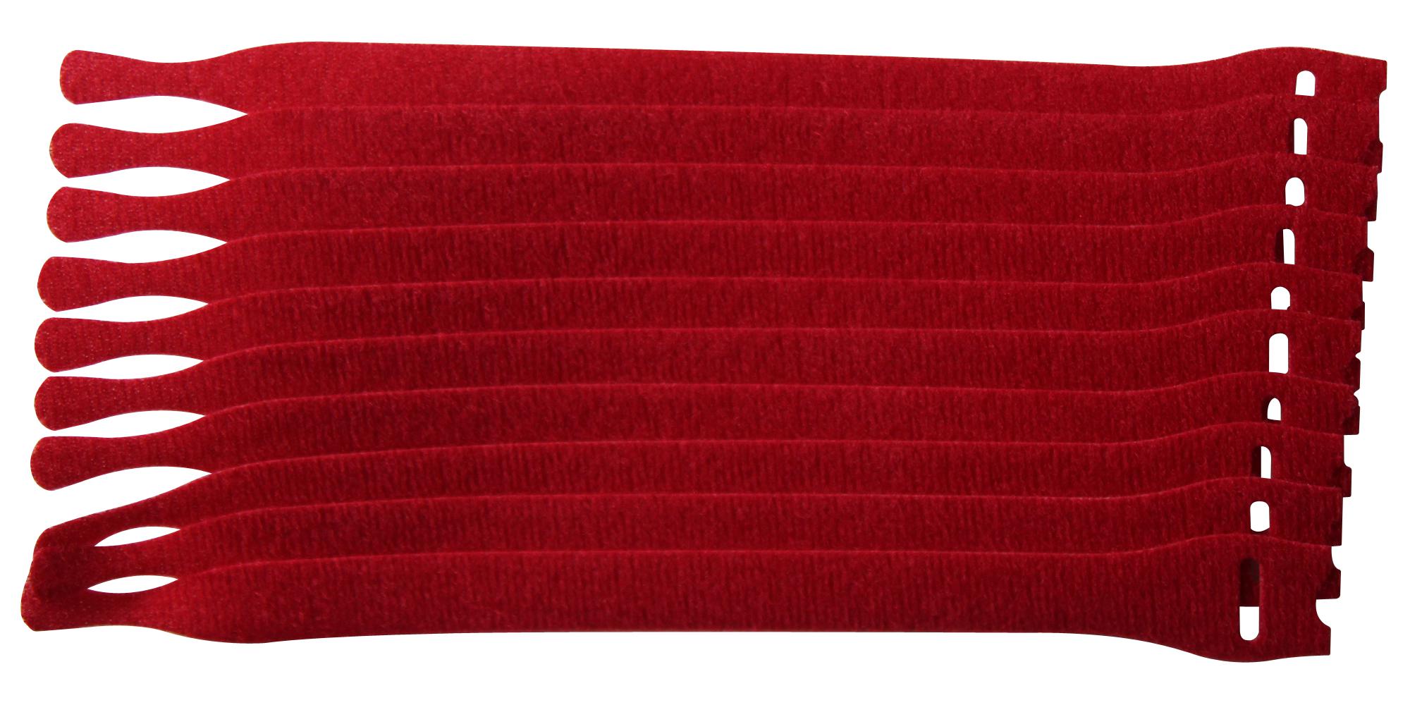 HellermannTyton 130-00014 Loop Tie, Red, 200X12.5mm, Pk10