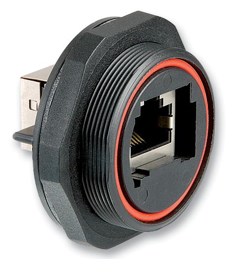 Bulgin Px0839/90 Connector, Cat5E Coupler, Horz