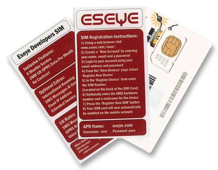 Eseye Es-Dev-Ouk-0602 Sim Card, Developers, 6 Month, 10Mb