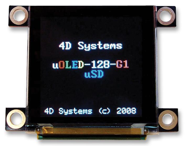 4D Systems 6D301 Display, W/cntrl, 128X128, Uoled-128-G1