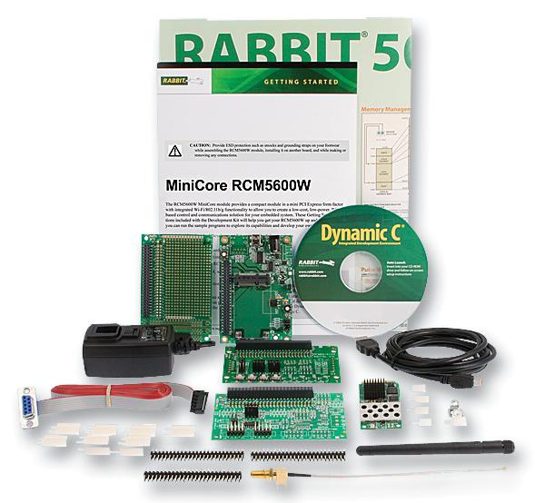 Rabbit Semiconductor 101-1285 Wifi Mod, Rcm5600W, 2.4Ghz, Dev Kit