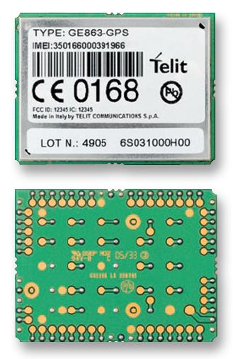 Telit Wireless Solutions Ge863Gps730 Module, Gsm / Gprs / Gps, Quad Band