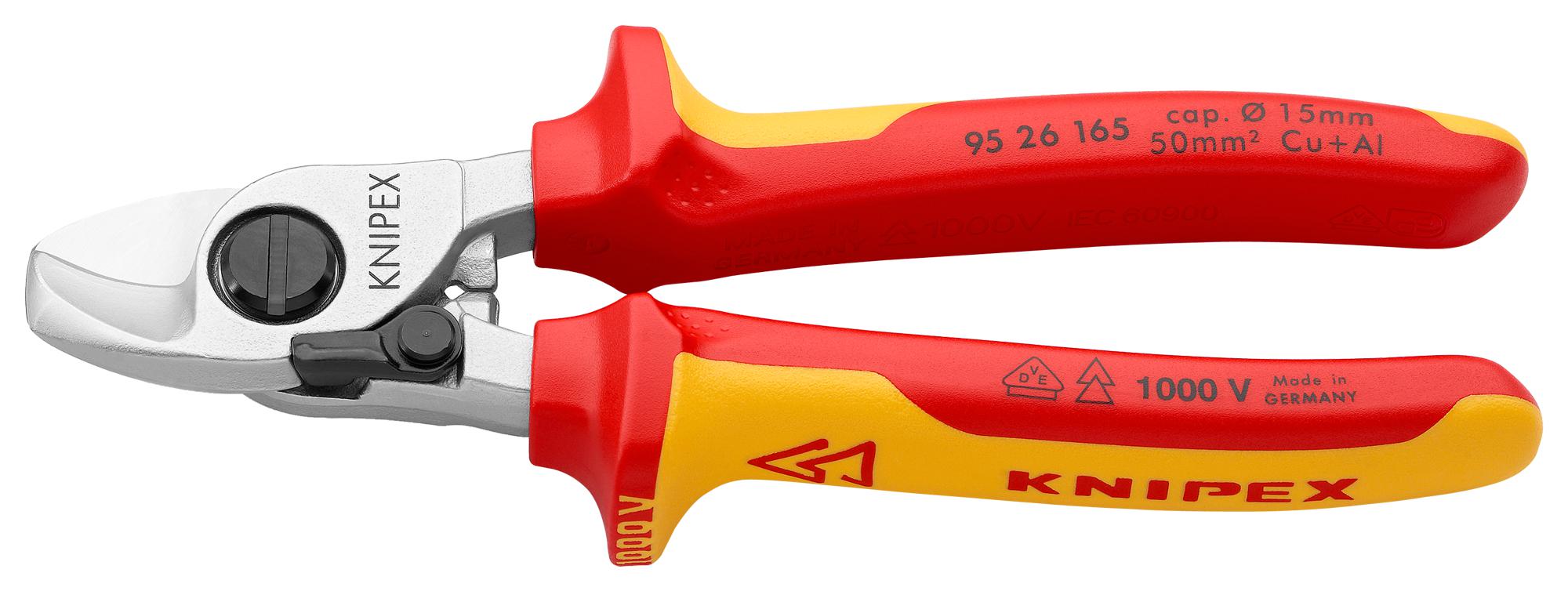 Knipex 95 26 165 Vde Cable Shears With Opening Spring