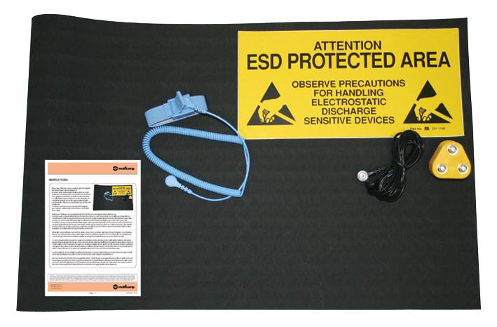 Multicomp Pro 069-0007 Esd Workstation Kit, Black 0.7X1M