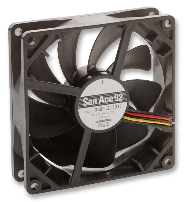 Sanyo Denki 9S0912L4011 Fan, Silent, 92mm, 12V, Low Speed