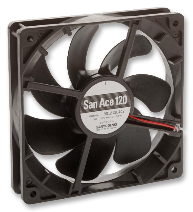 Sanyo Denki 9S1212M4011 Fan, Silent, 120mm, 12V, Med Speed