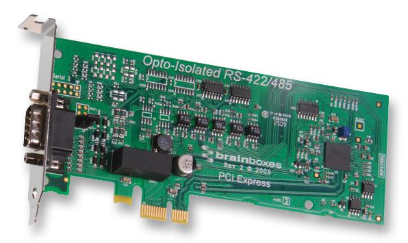 Brainboxes Px-376 Card, Pci-E To Rs422/485, Opto, Lp