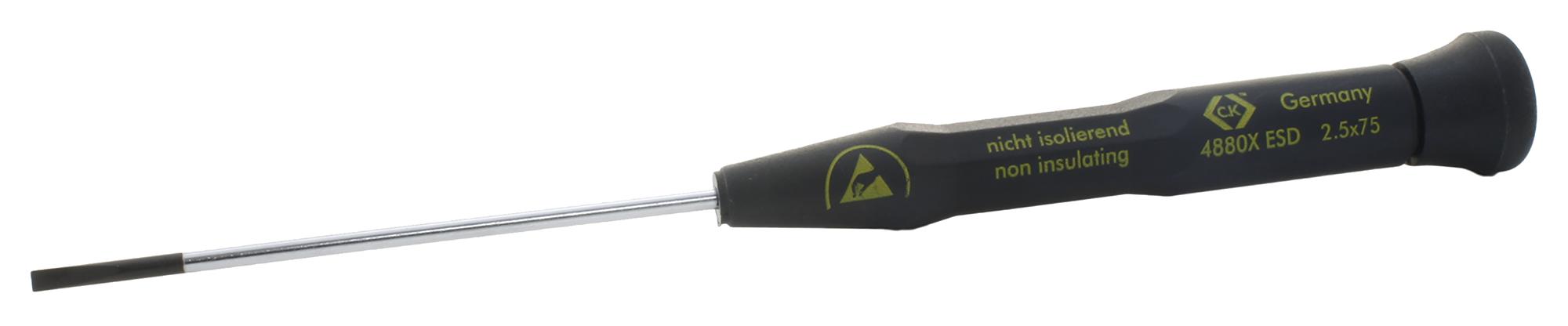 Ck Tools T4880Xes257 Electronic Screwdriver Esd, Slot 2.5