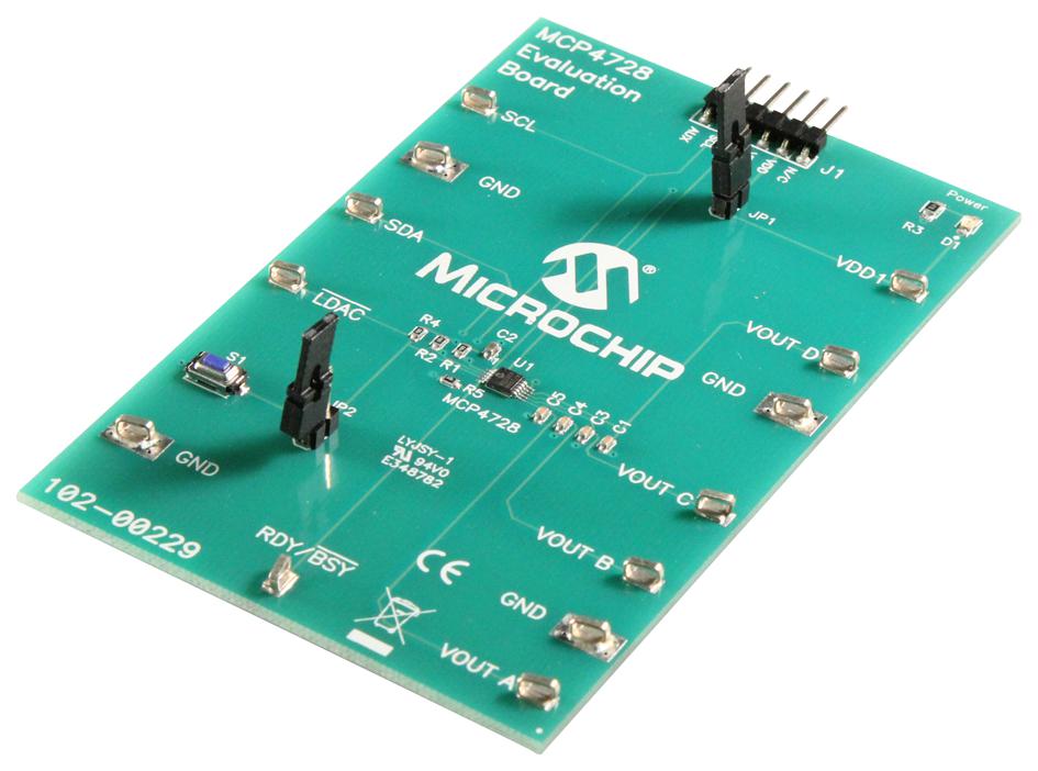 Microchip Technology Technology Mcp4728Ev Dac, For Pickit, Evaluation Board