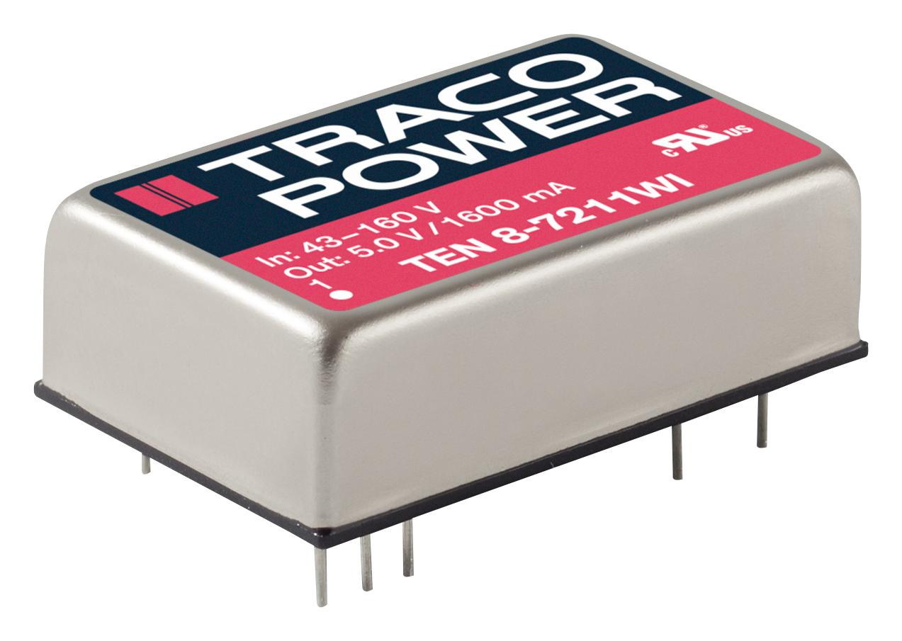 TRACO Power Ten 8-4812Wi Dc Dc, Wide Ip, 8W, 12V, 0.66A