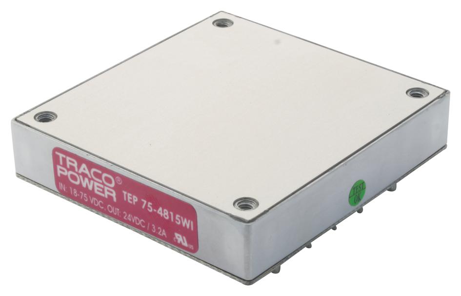 TRACO Power Tep 75-7212Wi Dc/dc Converter, 6.3A, 12V, 75W