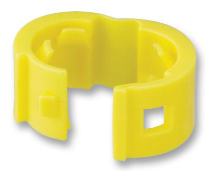 Panduit Pcbandyl-Q Cable Clip, Patch Cord, Yellow, Pk25