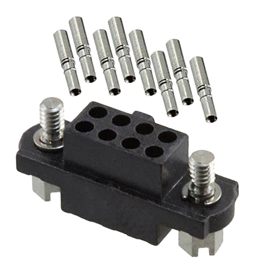 Harwin M80-4600842 Socket, Crimp, Dil, L/bore, 8Way