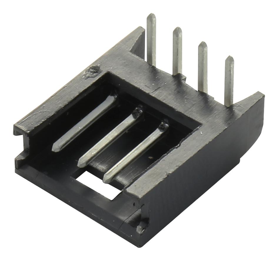 Amp Connectors / Te Connectivity 280378-1 Header, Shrouded, R/a, 4Way