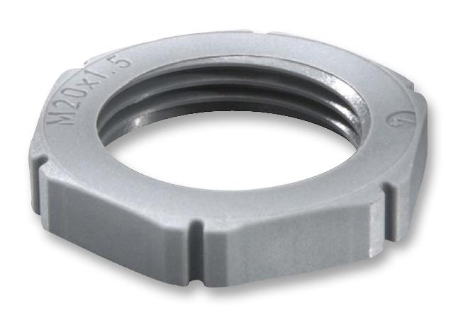 Wiska Emug 20 Gry Locknut, Plastic, Grey, M20