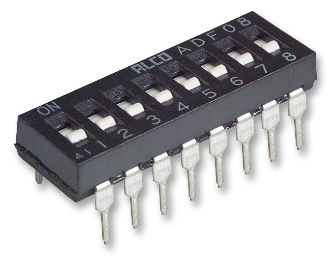 Alcoswitch / Te Connectivity 1825002-5 Dip Switch, 4Pos, Spst, Slide