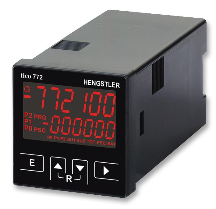 Hengstler 0772302 Counter, 24Vdc, Black, Lcd, 2 R