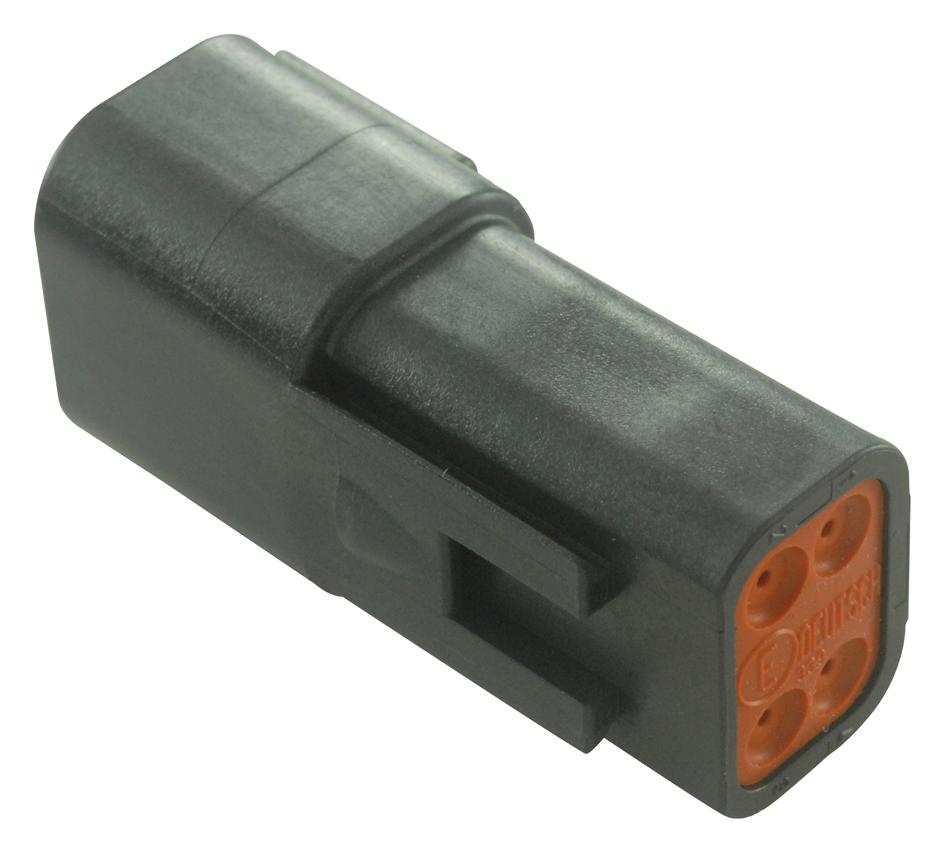 Deutsch Connectors / Te Connectivity Dt044P-Ce02 Housing, Receptacle, 4 Way, Plastic