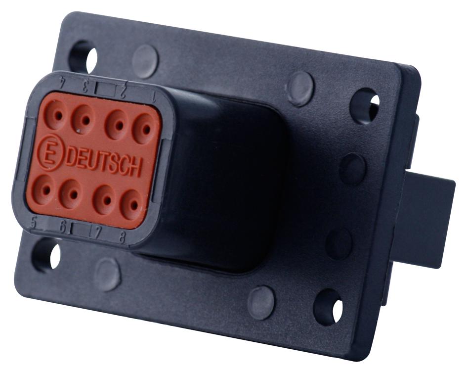 Deutsch Connectors / Te Connectivity Dt04-08Pa-Cl06 Recept, Flange, Thin Wall, 8Way, Pin