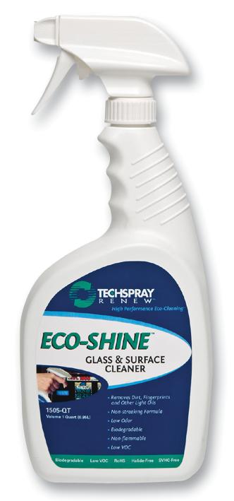 Techspray 1505-Lt Cleaner, Eco-Shine Glass&surface