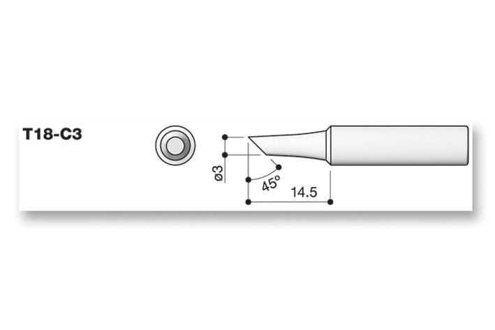 Hakko T18-C3 Tip, Soldering, 3C