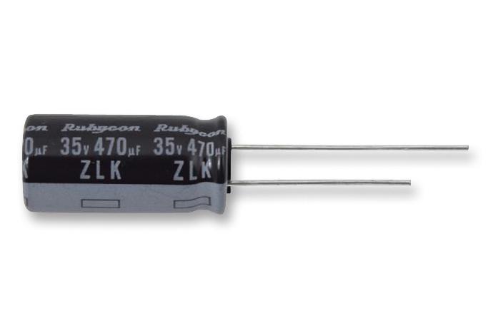 Rubycon 25Zlk470M8X20 Capacitor, 470Îf, 25V, 20%