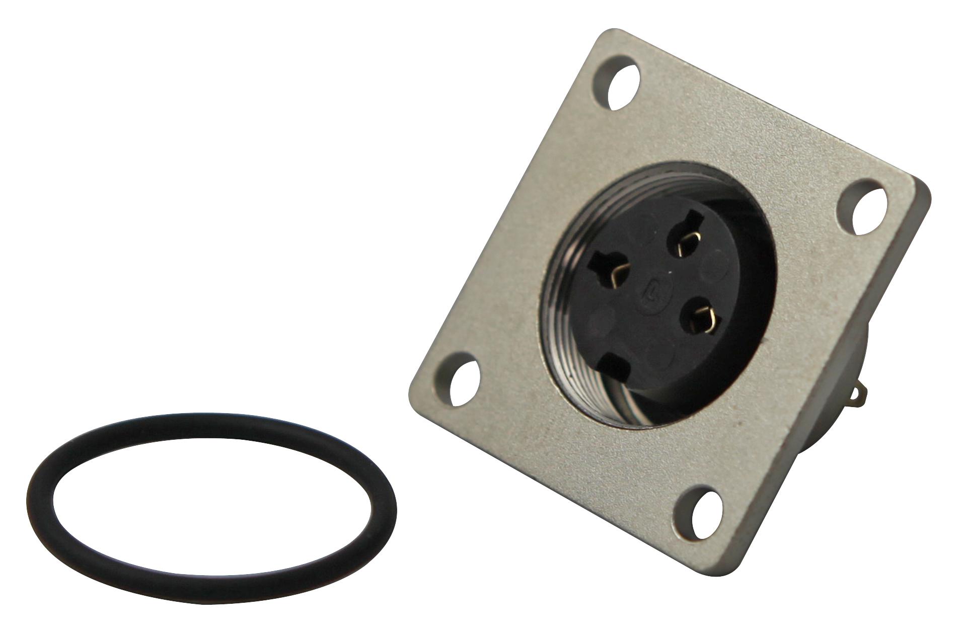 Lumberg 0308 03 Socket, Flange Chassis, 3 Way