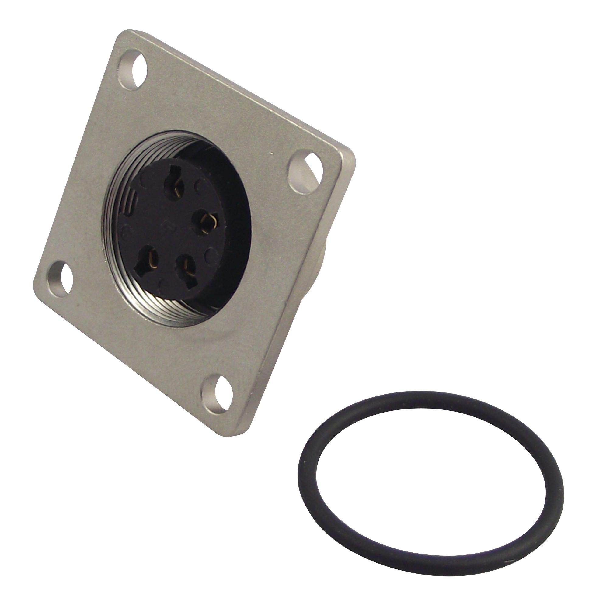 Lumberg 0308 04 Socket, Flange Chassis, 4 Way